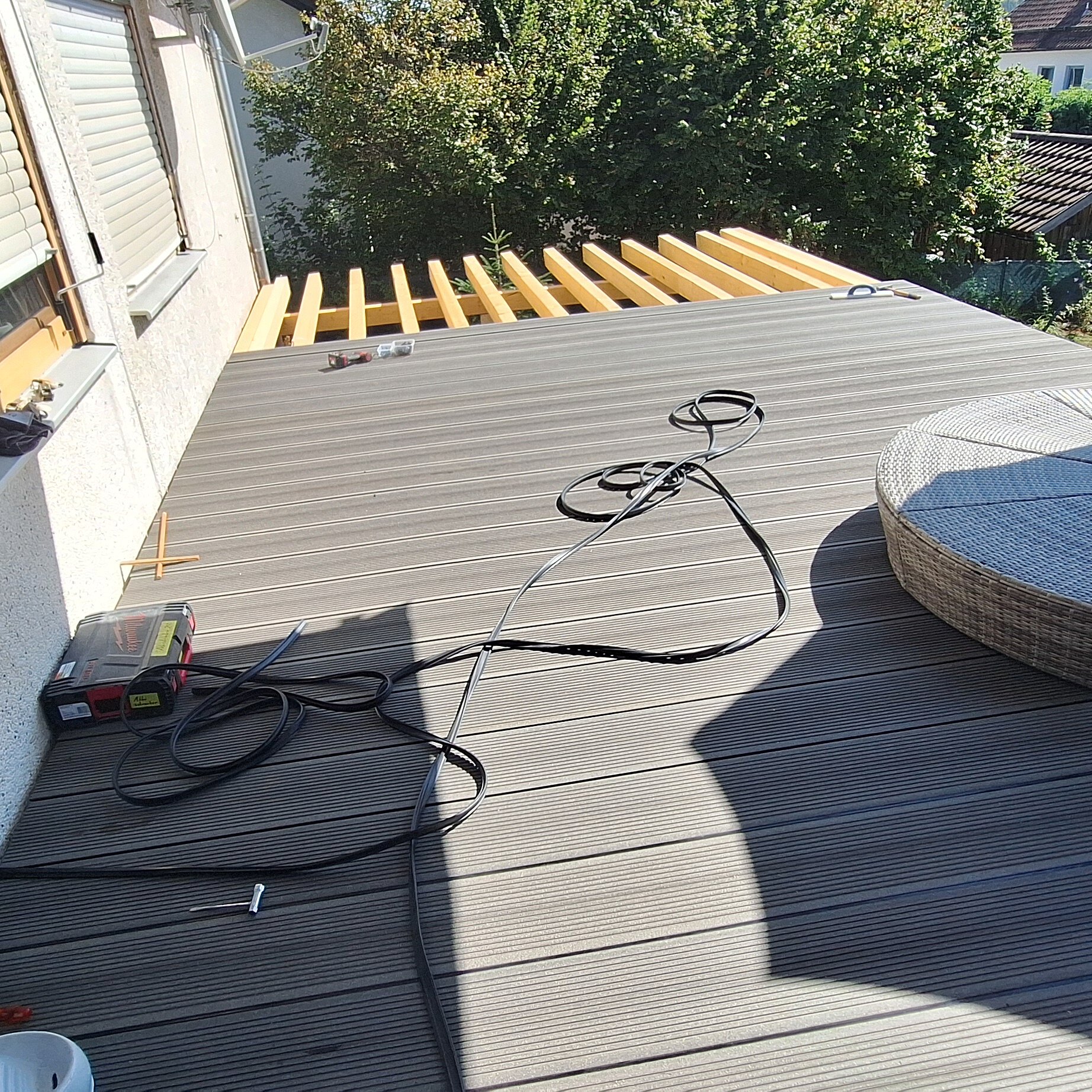 Terrasse mit Holz